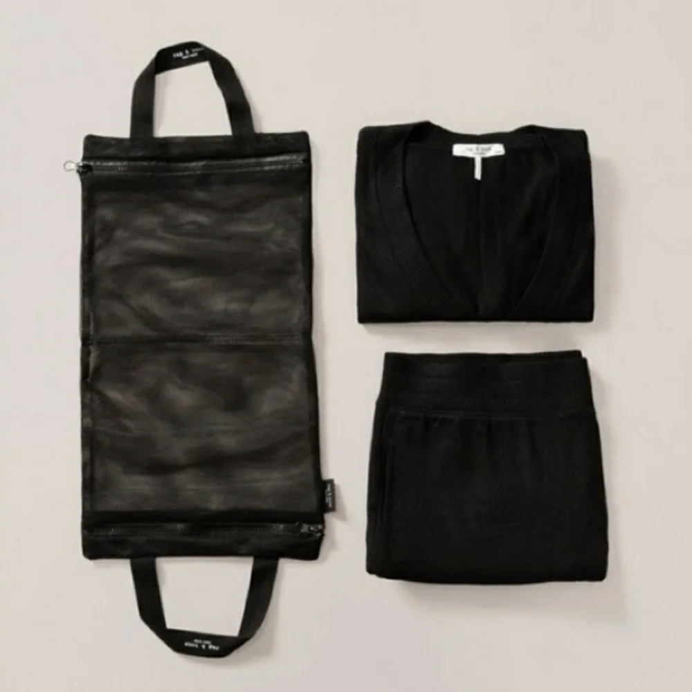 Rag & Bone The Knit Lounge Travel Set Black Small nwt - Picture 5 of 9
